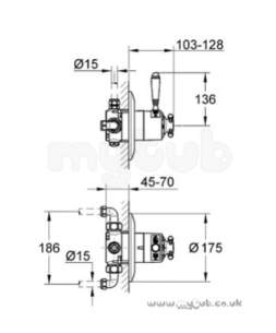 Grohe Shower Valves -  Grohe Avensys 34114il Dual Thrm Conc Valve Chrome Plated Obsolete