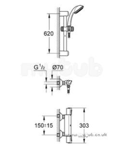 Grohe Shower Valves -  Grohe G1000 34154 G/master Ev Tempesta Trio Cp 34154000