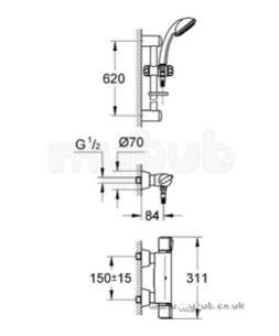 Grohe Shower Valves -  Grohe Grohe G2000 34221 G/master Ev Tempesta Duo Cp