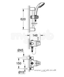 Grohe Shower Valves -  Grohe Avensys Modern 34223 G/mast Temp Ev Cp 34223000