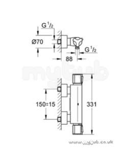 Grohe Shower Valves -  Allure 34236 Exp Therm Bar Shower 34236 000