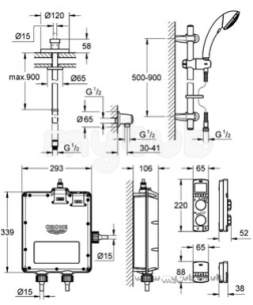 Grohe Shower Valves -  Grohe Grohe Wireless 36024 G/master Biv Mov 3 Pumped