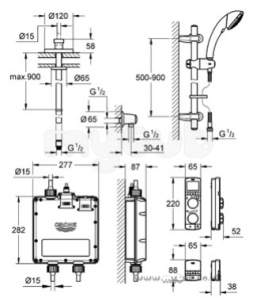 Grohe Shower Valves -  Grohe Grohe Wireless 36025 G/master Biv Mov 3unpump Hp