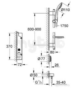Grohe Shower Valves -  Grohe Euphoria Digital Shower Set Hp Biv 36299000