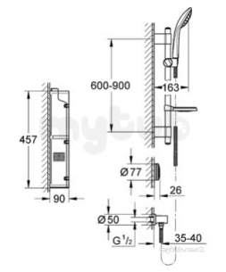 Grohe Shower Valves -  Grohe Euphoria Digital Shower Set Lp Biv 36304000
