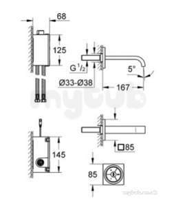 Grohe Spa Range -  Grohe Allure F-dig Eltrmixconc Basin 36343000