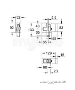 Grohe Tec Brassware -  Grohe Dal 37017 Conc Urinal Flush Valve Cp 37017000