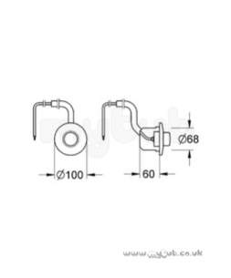 Grohe Commercial Products -  Air Button 37060 100mm Chrome For Frames 37060000