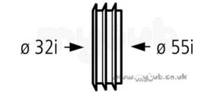 Grohe Tec Brassware -  Dal 37119 Rubber Pan Connector 37119000