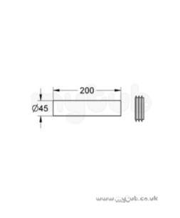 Grohe Tec Brassware -  Dal 37489 Flush Pipe With Connector 37489000