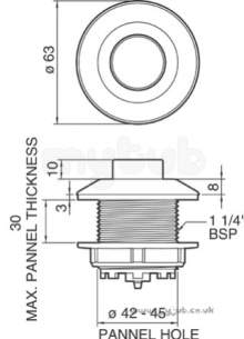 Grohe Commercial Products -  Air Button 38496 63mm Chrom/metal Plus Hose 38496000
