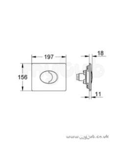 Grohe Commercial Products -  Grohe Dal Skate Air 38506 D/f Hori W/plate Cp 38506000