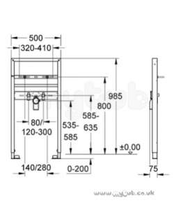 Grohe Commercial Products -  Grohe 38541 Rapid Sl Basin Ohm 1.0m 38541000