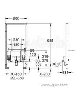 Grohe Commercial Products -  Grohe Rapid Sl Bidet 38545 1.0m Frame 38545000