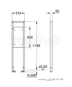 Grohe Commercial Products -  Rapid Sl 38559 Frame For Disable Bracket 38559000