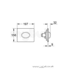 Grohe Commercial Products -  Grohe Skate Air 38565 Chrom Flush Horizontal 38565000