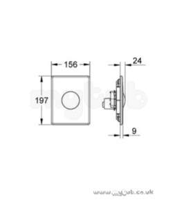 Grohe Commercial Products -  Grohe Grohe 38573 Skate Pneu Wallplate Cp 38573000