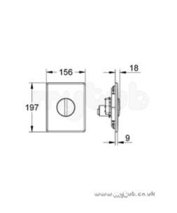 Grohe Commercial Products -  Grohe Grohe Tenso Wc Wall Plate S/flush Cp 38671000