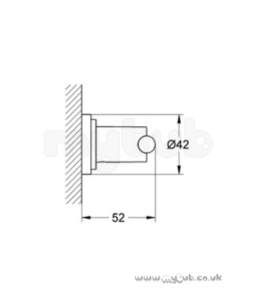 Grohe Tec Brassware -  Grohe Atrio 40312000 Robe Hook