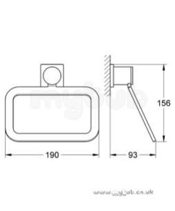 Grohe Tec Brassware -  Allure 40339000 Allure Towel Ring