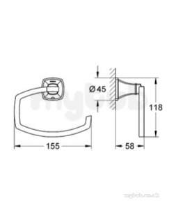 Grohe Spa Range -  Grohe Grandera Toilet Paper Holder 40625ig0