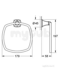 Grohe Spa Range -  Grohe 40630000 Grandera Towel Ring 40630000