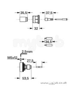 Grohe Tec Brassware -  Grohe Grohe 47358000 Extension Set Cp