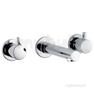 Vado Brassware -  Vado 3 Hole Basin Mixer Wall Mounted