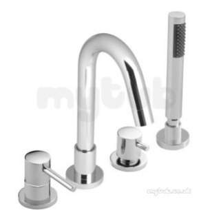 Vado Brassware -  4 Hole Bath Shower Mixer Single Lvr Deck Mtd