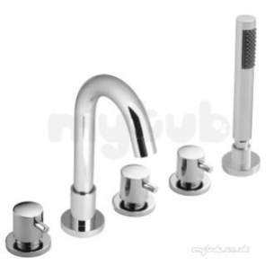 Vado Brassware -  5 Hole Bath Shower Mixer Deck Mounted