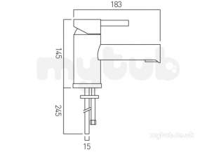 Vado Brassware -  Mono Bath Filler Single Lever Deck Mtd