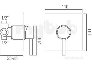 Vado Brassware -  Zoo Concealed Shower Valve Single Lvr W/mtd