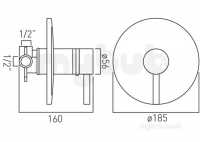 Vado Brassware -  Zoo Axiotherm Single Lvr W/mtd Conc Thermo Zoo-145t-c/p