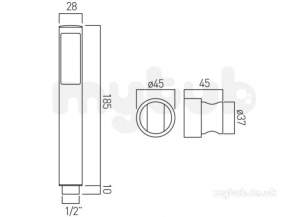 Vado Brassware -  Vado Zoo Single Function Mini Showr Kit