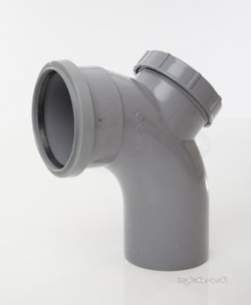 Polypipe Soil -  110mm X92.5deg Acc Bend Dbl.skt Swa87-sg