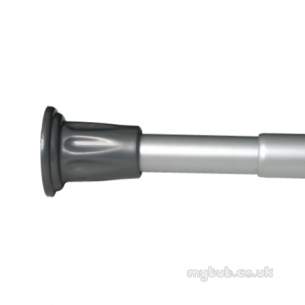 Croydex Shower Curtains and Rails -  Croydex 6ft Telescopic Shower Curt Rod Silv