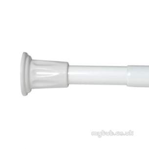 Croydex Shower Curtains and Rails -  Croydex 8ft 6 Inch Telescopic Swr Curt Rod Sv