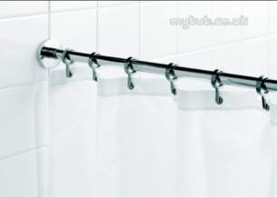 Croydex Shower Curtains and Rails -  Croydex Ad116541 Luxury Round Rod