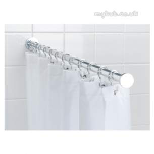 Croydex Shower Curtains and Rails -  Croydex Ad117041 Luxury Spigot Rod