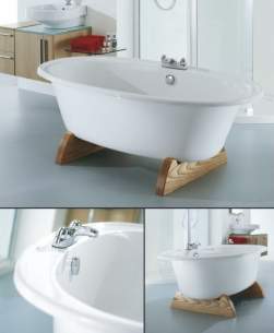 Adamsez Baths and Panels -  F/s Andante Fan 1850 X 950 Ash Feet N/w Wh