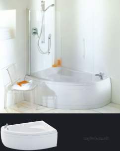 Adamsez Baths and Panels -  Arc Arl Left Hand 1500 X 1000mm Bath Wh