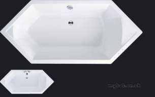 Adamsez Baths and Panels -  Aria Arw 1900 X 850 Bath C/w Tap Ledge Wh