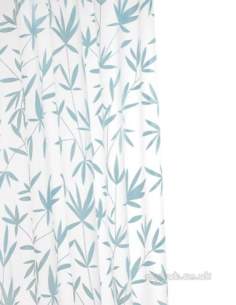 Croydex Shower Curtains and Rails -  Croydex Ae282924 Peva Curtain Bamboo Blu Obsolete