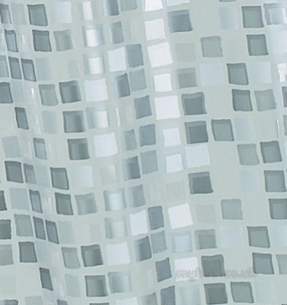 Croydex Shower Curtains and Rails -  Croydex Ae543440 Pvc Curtain Silv Mosaic
