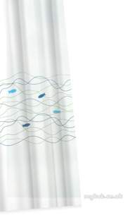 Croydex Shower Curtains and Rails -  Croydex Ae663284 Eva Curtain Linear Fish