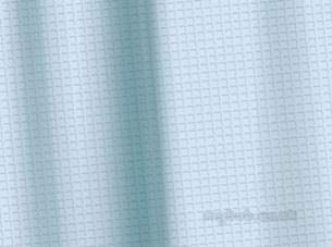 Croydex Shower Curtains and Rails -  Croydex Waffle 180cmx180cm Shower Curt Blue