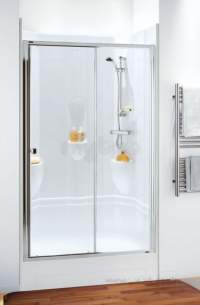 Coram Shower Pods -  Coram 1200 Alcove Sliding Door Pod Ps/cl Door Only