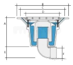 Marley Alutec Drains -  40mm Horizontal Shower Outlet T/f Df235