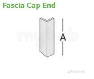 Marley Alutec -  Fascia Cap End Type A Right Hand 210mm