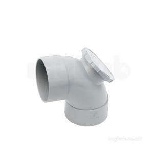 Marley Soil and Waste -  110mm Access Bend Dbl Solvent Socket -br